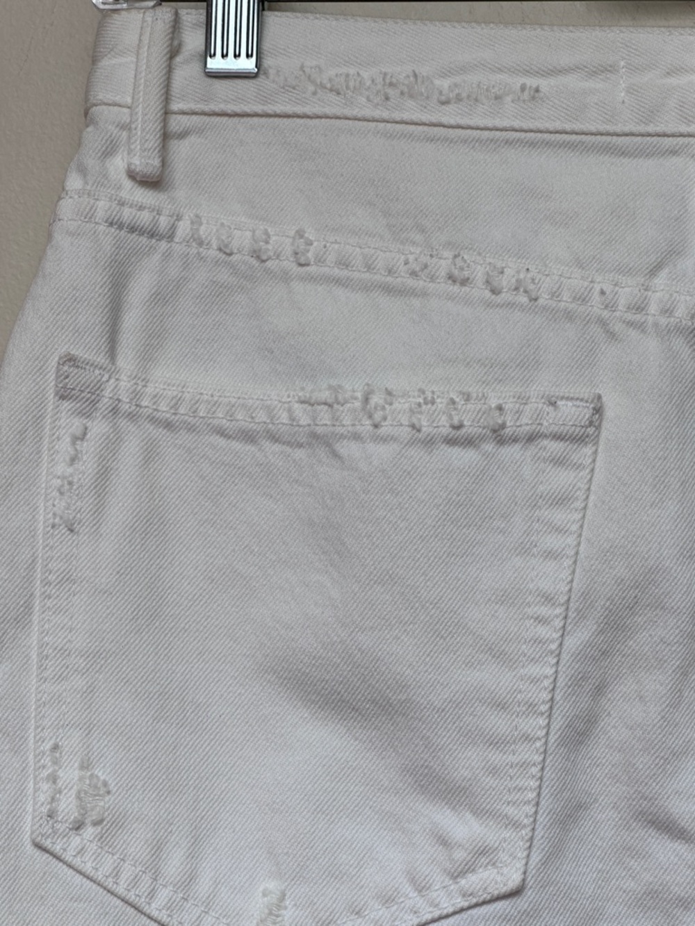 GRLFRND Rhoda Asymmetrical Distressed Denim Mini Skirt White Size 29 Revolve NWT - Picture 7 of 13